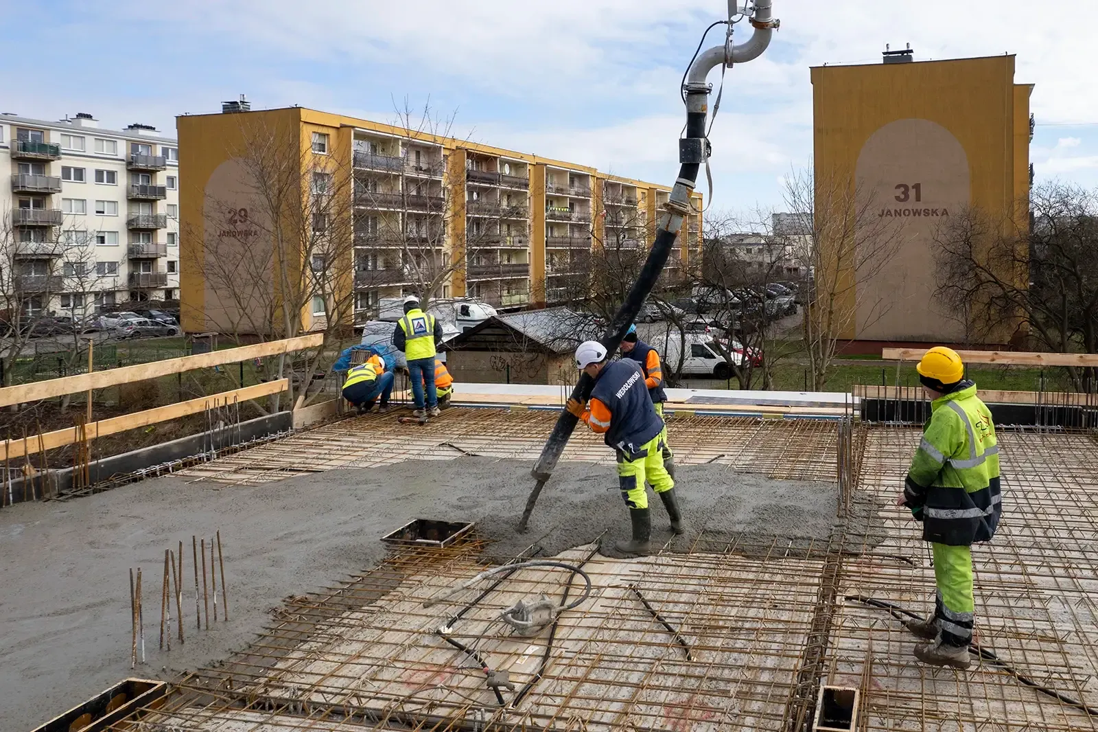 Postęp prac na osiedlu Miasteczko Nova Fala w Gdyni, luty 2025