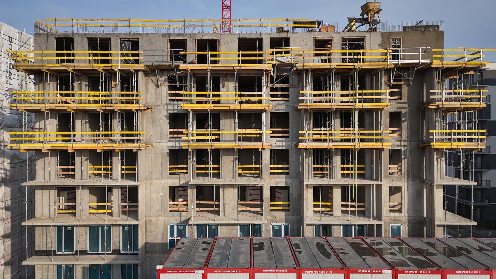 Postęp prac budowlanych - osiedle Viva Piast 6 w Krakowie, luty 2025