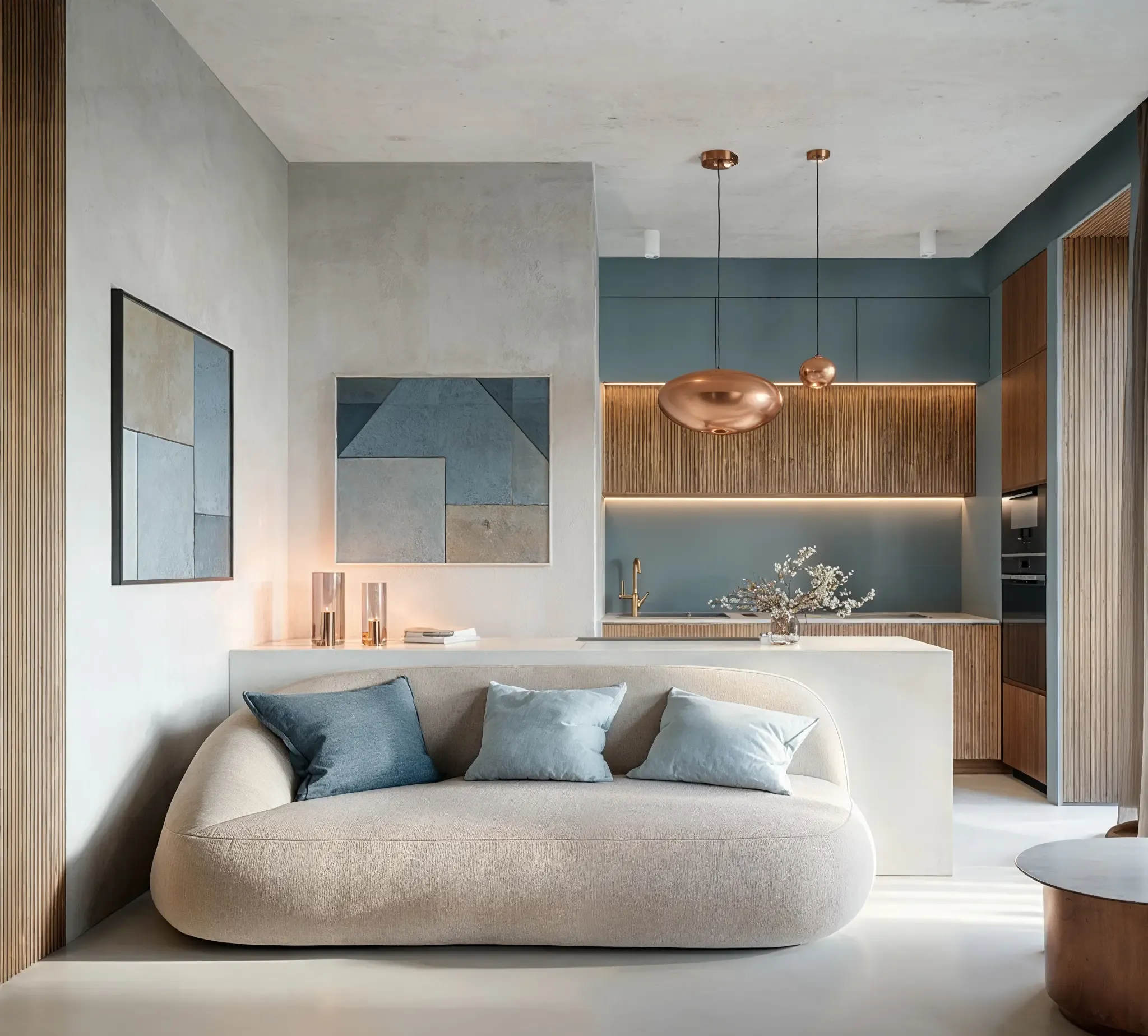 Wizualizacja wnętrza mieszkania na nowym osiedlu - Miasteczko Nova Fala 2 w Gdyni